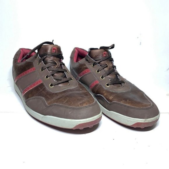 FJ FootJoy Mens Contour Casual Golf Shoes Brown Le